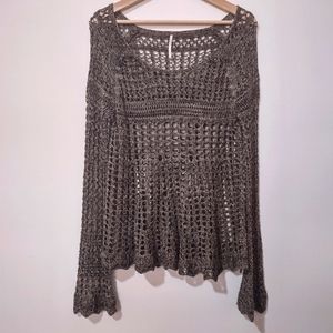 Free People Open Knit Sweater